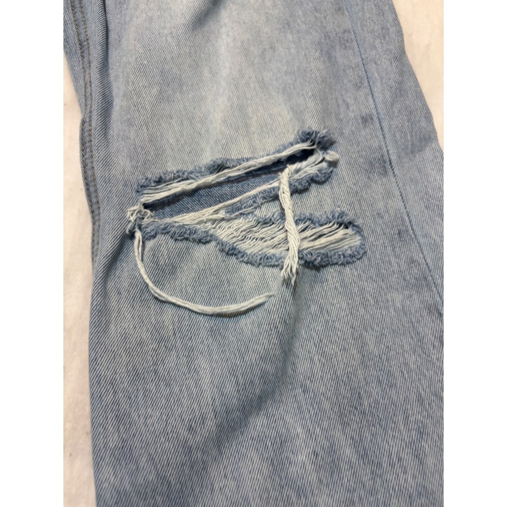 Vervet Los Angeles Womens Light Wash Distressed Wide Leg Jeans V2473 Size 24 - Picture 5 of 14